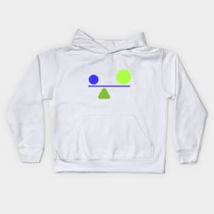 harmonious shapes balance light colors Kids Hoodie